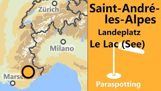 Landeplatz Le Lac See Saint-André-Les-Alpes Haute-Provence Südfrankreich Paraspotting