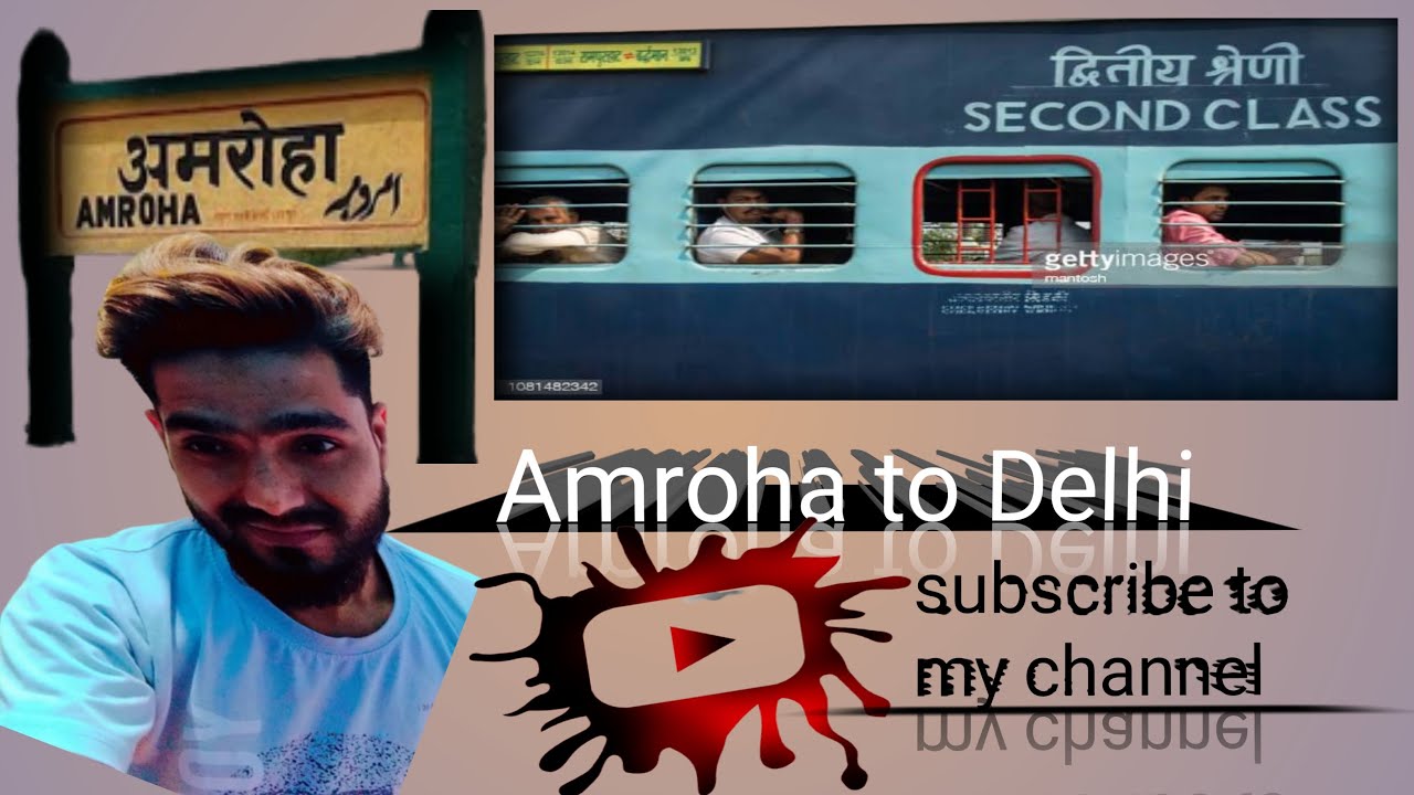 Amroha old delhi train 🚆 journey in 14315 Bareilly intercity express ...