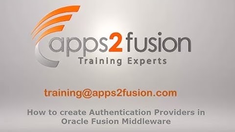 How to create Authentication Providers in Oracle Fusion Middleware