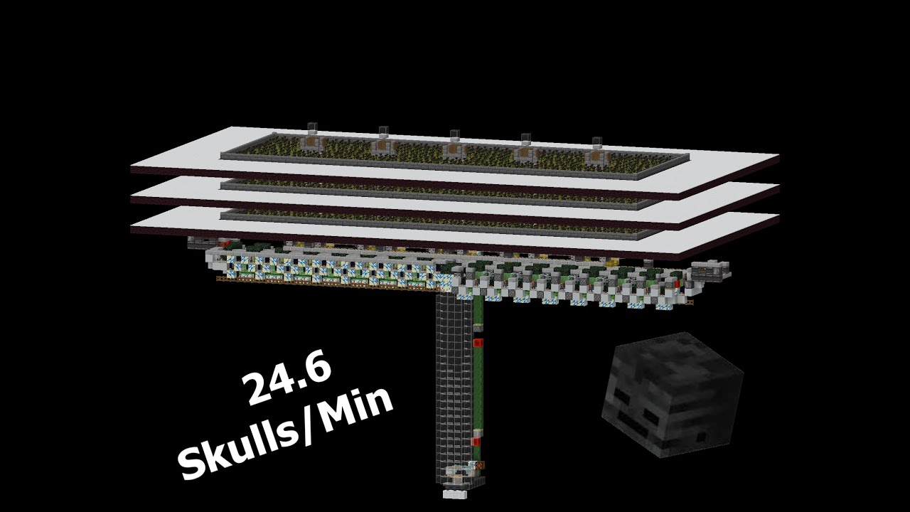 Single Dimension Triple Crossroads Wither Skeleton farm(24.6 skulls/min)