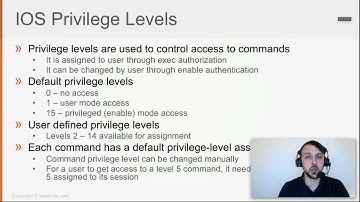 60  IOS Privilege Levels