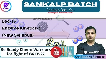 L 15  | Enzyme Kinetics-3 | Heterogeneous Reaction System  | CRE  #GATE2022