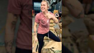 Taking the string off a coffee bag - so easy and satisfying! #coffeeroasting #shorts #coffeeroaster