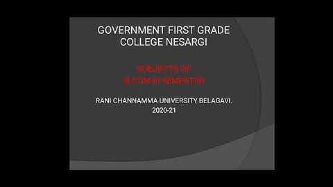 BCOM 3 rd sem subjects