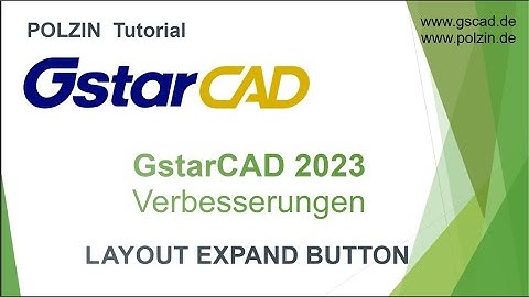 GstarCAD 2023 - Layout Expand Button