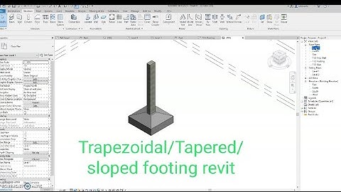 TREPIZOIDAL FOOTING IN REVIT/ SLOPED FOOTING/ TAPERED FOOTING
