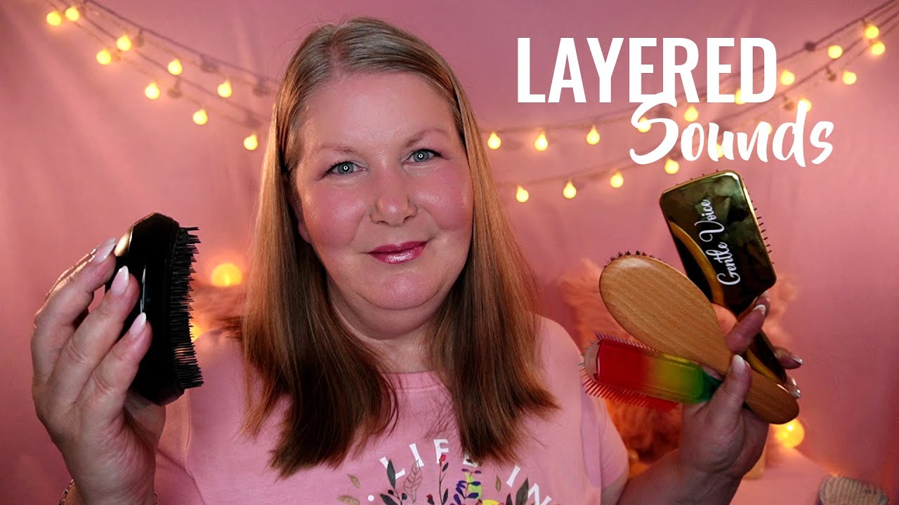 ASMR Ich bürste dich und mich mit all meinen Bürsten #💜2  Tapping + Layered Sounds 💜 Deutsch German
