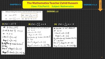 Lesson # 11   Functions And Limits  F ScPart II  Mathematics, Chapter 1 by Zahid Hussain