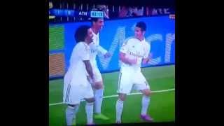 Marcelo, Ronaldo and Rodriguez funny celebration!