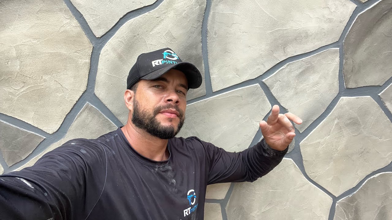 Como Fazer Efeito Pedra com Argamassa - Passo a Passo completo - Régis Vieira 