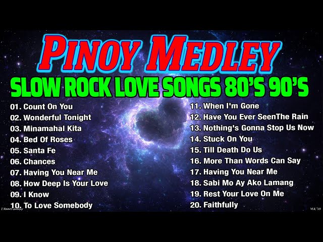 Slow Rock Love Song Nonstop 🎤🎷 Slow Rock Medley 🎧🔊 Rock Ballads 70s 80s 90s🔊🎧 class=