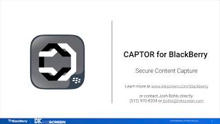 CAPTOR for BlackBerry Extended Demo 2018 screenshot 4