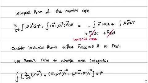 Lecture 5, Part 2 - Momentum Equation in Differential Form (Euler