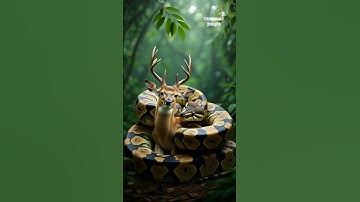 Giant Python vs Deer 🐍🦌 | Massive Snake Attack Caught on Camera | Real Wild Jungle Fight 4K #snake