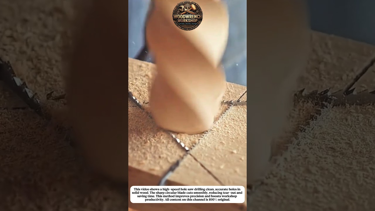 Perfect Wood Drilling Technique | Clean & Precise Hole Cutting with Hole Saw