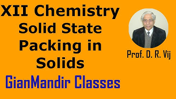 XII Chemistry | Solid State | Packing in Solids by Gaurav Sir
