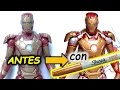 CUSTOMIZANDO/REPARANDO figuras con MARCADORES METALICOS. Customizing Avengers with metallic markers