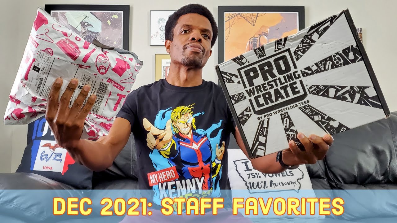 Pro Wrestling Crate Staff Favorites 2021 Unboxing + Pro Wrestling Tees  #PWCrate 