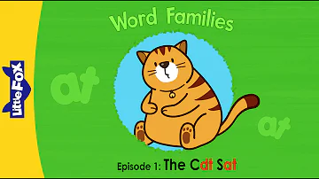 Word Family _at | Word Families 1 | The Cat Sat | Phonics | Little Fox | Animated Stories for Kids