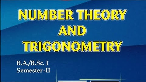 Chapter 10 exercise 10.2 solution #mdu #bsc #ba number theory and trigonometry 2nd semester maths