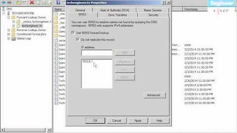 Enable Wins Lookup in DNS - Windows Server 2008