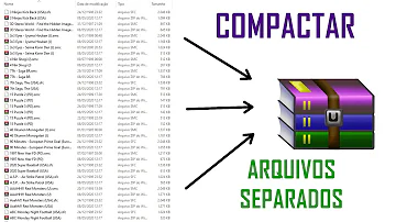 Como compactar vários arquivos de uma vez?