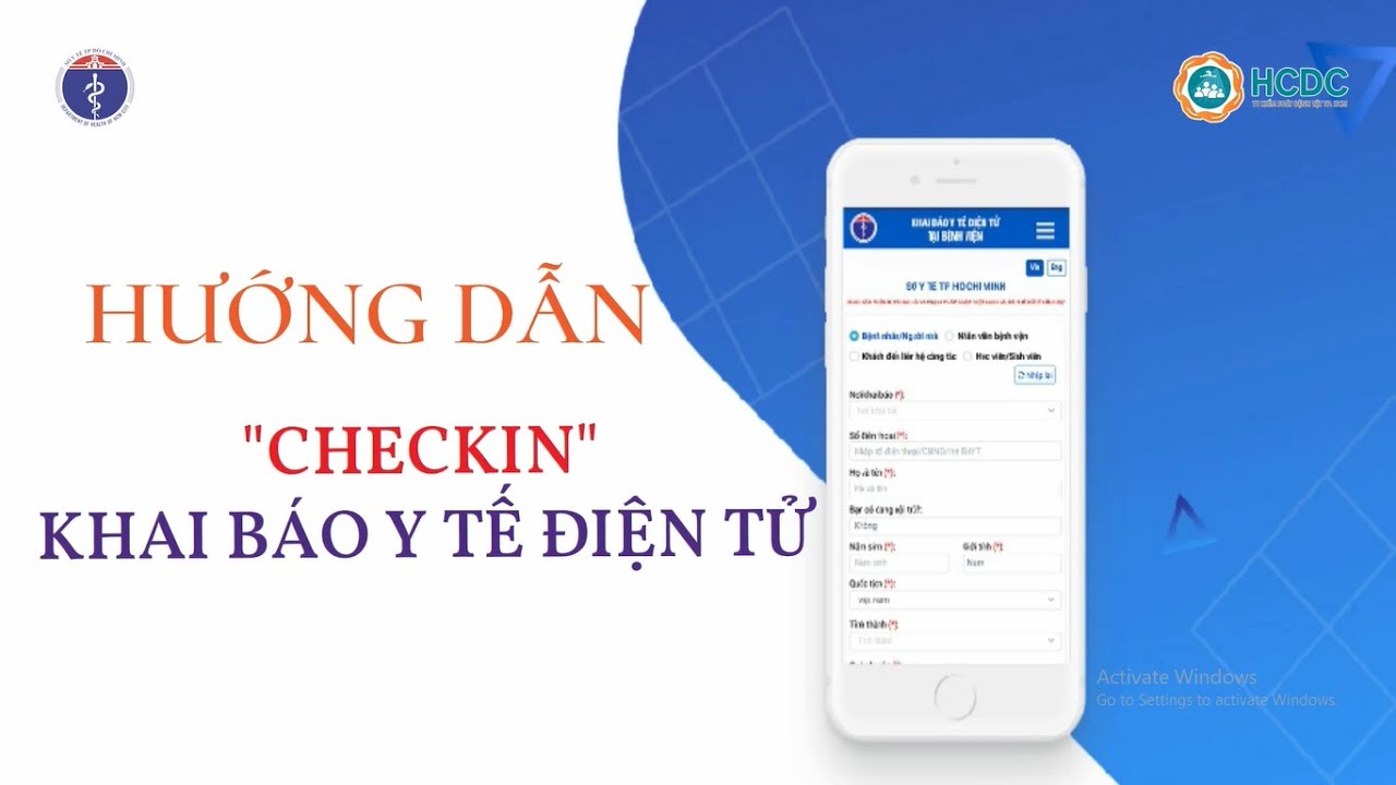 HƯỚNG DẪN CHECKIN KHAI BÁO Y TẾ ĐIỆN TỬ