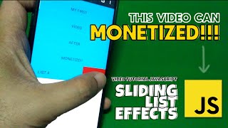 SLIDING LIST EFFECT -  Vanilla JavaScript | Step by step Tutorial (EN/ID Sub)