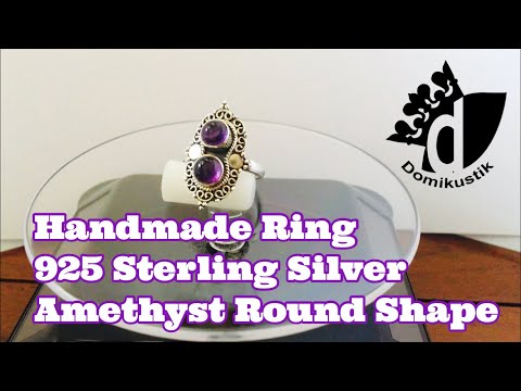 VeE Cincin Pria Batu Kecubung Ungu Super Ring Sterling Silver Cincin pria dengan batu Kecubung Ungu . 