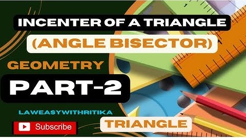 Incenter of a Triangle (Angle Bisector) | #geometry |#Triangle | #viralvideo | #trendingvideo |#math