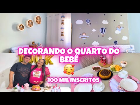 COMEÇAMOS A DECORAR O QUARTO DO BEBÊ 💙| ESTÁ FICANDO MUITO LINDO🥰| COMEMONDO OS 100K |MARYA ALVES