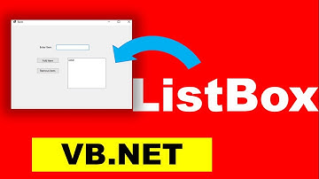 How to use ListBox in vb.net | List Box in vb.net |