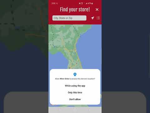 Winn-Dixie App Location Permission Video