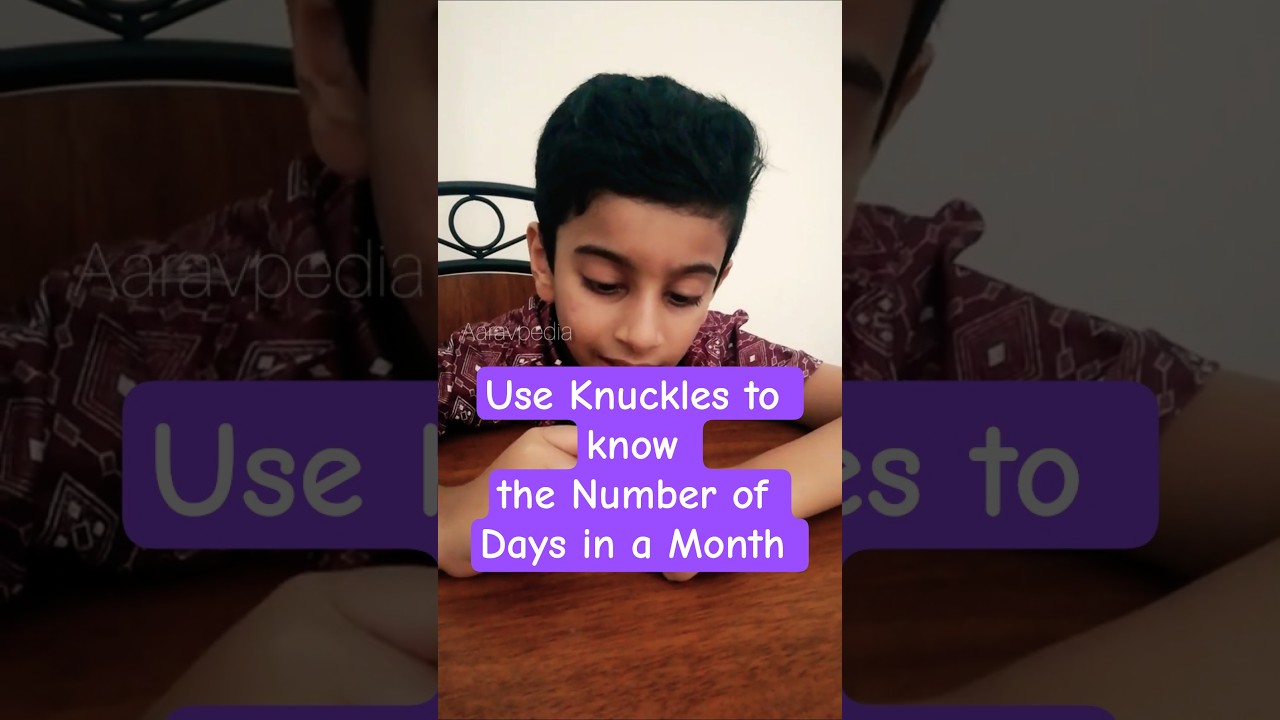 Knuckle Trick to Remember the Days in Each Month! 👊📅 