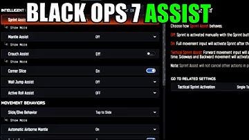 COD BO7 HOW TO TURN ON INTELLIGENT MOVEMENT  - CALL OF DUTY BLACK OPS 7 SPRINT MANTLE CROUCH ASSIST