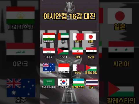 2023 아시안컵 16강 대진표 (정신차리자 대한민국)