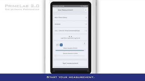Water-i.d. ® — How To Start A Measurement With The PrimeLab 2.0
