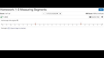Geometry: 1-3 Measuring Segments MathXL