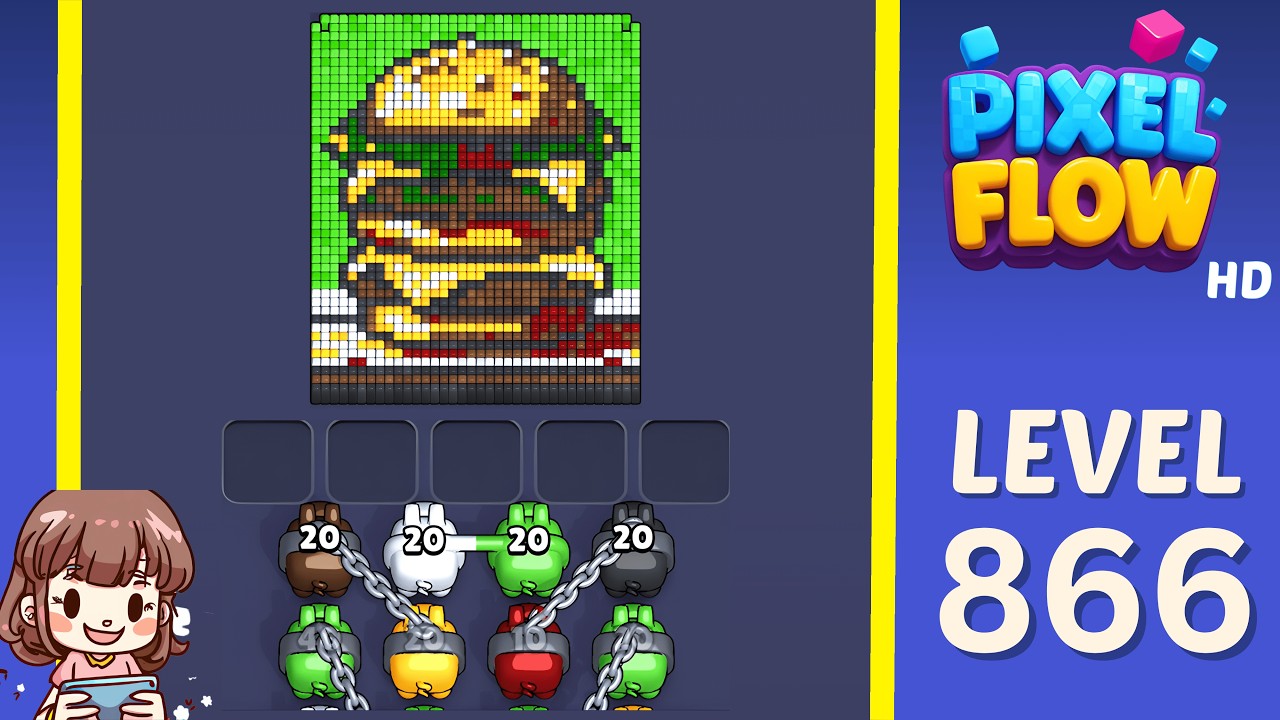 Pixel Flow Level 866 Solution Walkthrough - YouTube