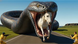 Famous Brave Rescuers Save Helpless Horse From a Fierce Giant Python Attack 🐍 🐎 Profile