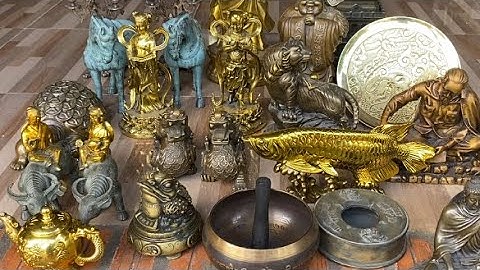 Chuông đồng xưa _ cá kim Long bằng đồng mạ vàng #độclạcầnthơ #doco 