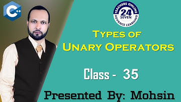 CS201 Short Lecture - 35 | VU Short Lecture | Unary Operators (Plus and Minus Operators) in C++ Urdu