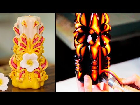 Video: Velas Talladas Multicolores