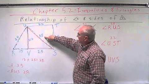 Geometry Chapter 5.2 - Inequalities and Triangles - Sides and Angles Sample Problems