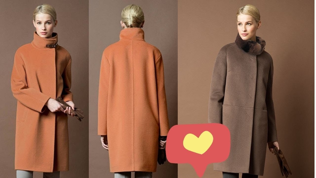 Женское пальто с воротником апаш