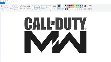 How to draw the Call of Duty: Modern Warfare 2019 logo using MS Paint | How to draw on your computer