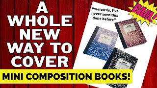 WATER RESISTANT! YOU CAN SWAP OUT THE COVERS TOO!! new way to cover composition books!