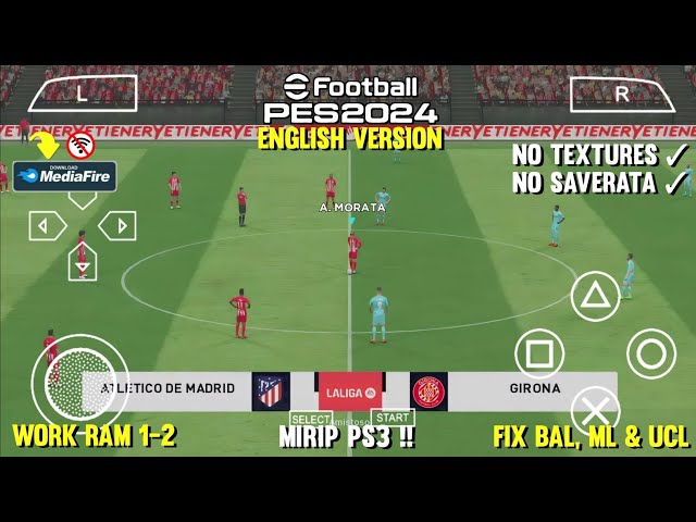 100% Work Career Mode & UCL !! PES 2024 PPSSPP Original PS5 Android Update Patch FIFA 24 class=
