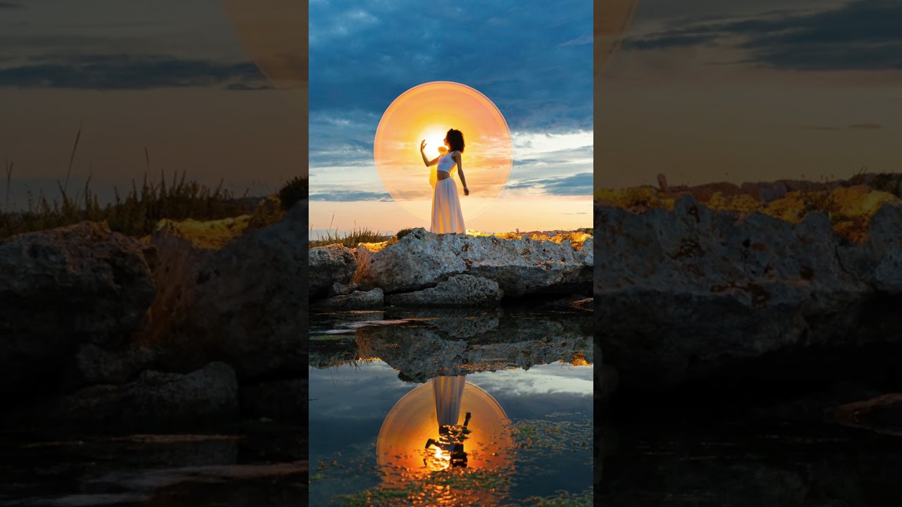 Water reflections and light-painting