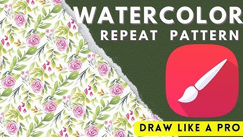 INFINITE PAINTER | How to make seamless repeat pattern ,easy floral watercolor repeat pattern design